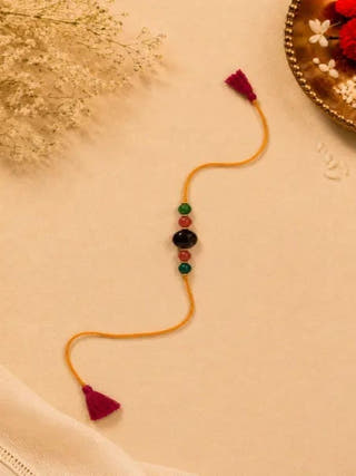 Handmade Genuine Gemstone Rakhi Combo