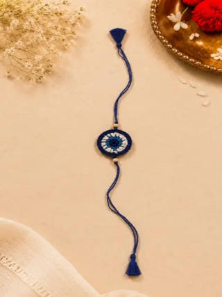 Handmade Crochet Evil Eye Rakhi