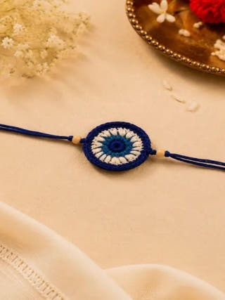 Handmade Crochet Evil Eye Rakhi