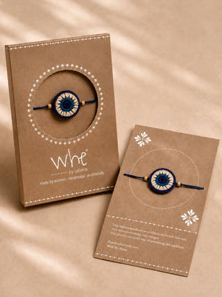 Handmade Crochet Evil Eye Rakhi