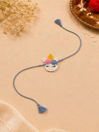 Handmade Crochet Unicorn Rakhi