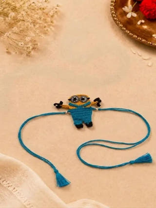 Handmade Crochet Minion Rakhi