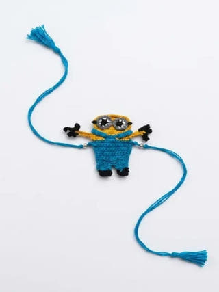 Handmade Crochet Minion Rakhi