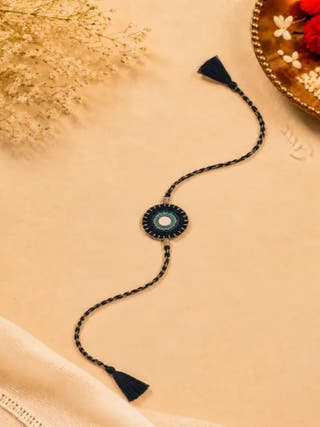 Handcrafted Crochet & Evil Eye Rakhi