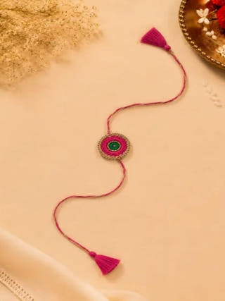 Handcrafted Crochet & Evil Eye Rakhi
