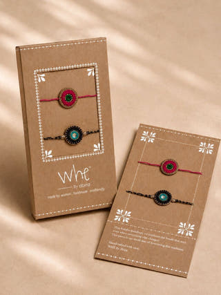 Handcrafted Crochet & Evil Eye Rakhi