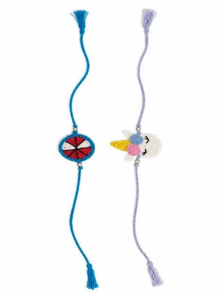 Handmade Crochet Smiley Face Rakhi