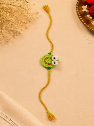 Handmade Crochet Frog & Turtle Rakhi Combo | Set of 2