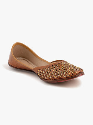 Amber Genuine Leather Punjabi Jutti for Women