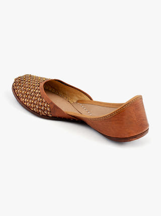 Amber Genuine Leather Punjabi Jutti for Women