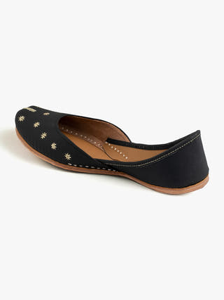 Ebony Genuine Leather Punjabi Jutti for Women