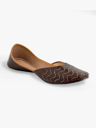 Choco Genuine Leather Punjabi Jutti for Women