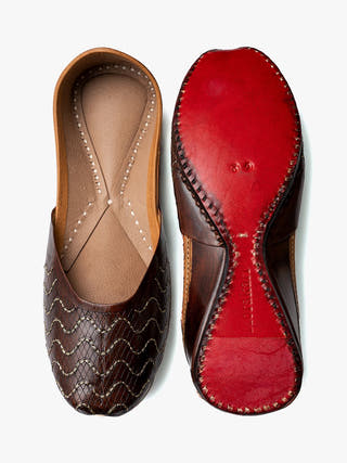 Choco Genuine Leather Punjabi Jutti for Women