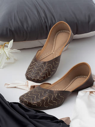 Choco Genuine Leather Punjabi Jutti for Women
