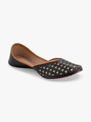 Starry Nights Genuine Leather Punjabi Jutti for Women