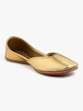 Gold Dust Genuine Leather Punjabi Jutti for Women