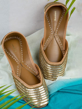 Syndrella Genuine Leather Punjabi Jutti for Women