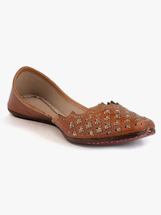 Zendaya Genuine Leather Punjabi Jutti for Women