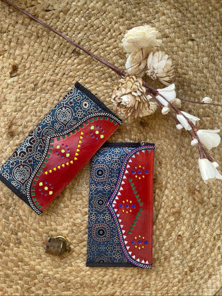 Silk Ajrakh Wallet