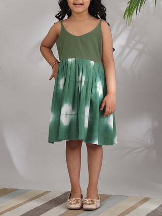 Sage Shibori Dress Green The Cotton Staple