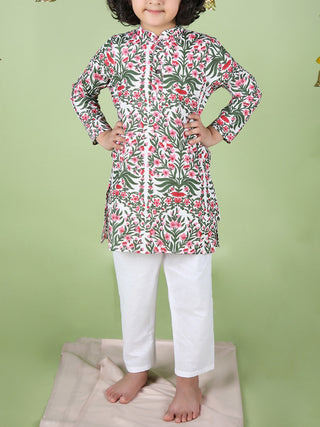 Mughal Kurta Set Pink The Cotton Staple