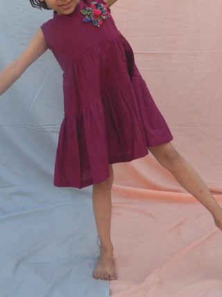Sangria Dress Purple The Cotton Staple