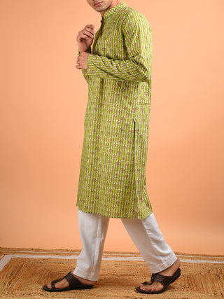 Bagh Men's Kurta Green Kalp