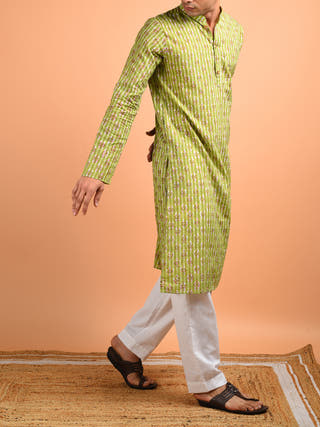 Bagh Men's Kurta Green Kalp