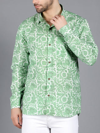 Spica Handblock Shirt Green Kalp