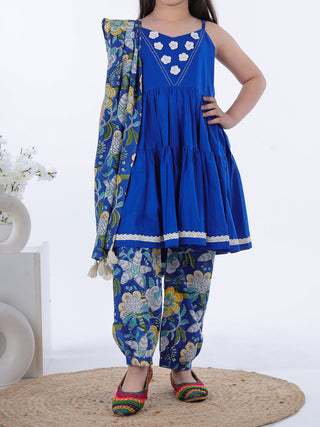 Naz Cami-Kurta Set Royal Blue KALP