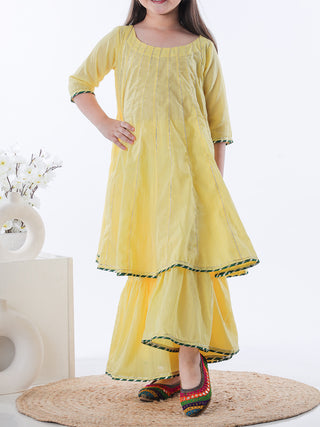 Shiddat Sharara Set Yellow KALP