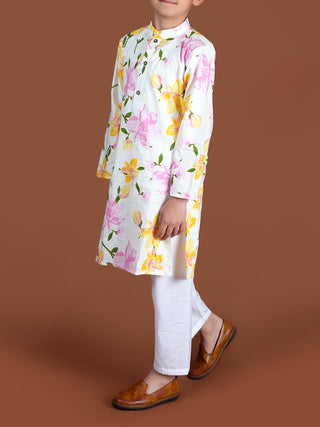 Floral Print Kurta Set Multi Color KALP