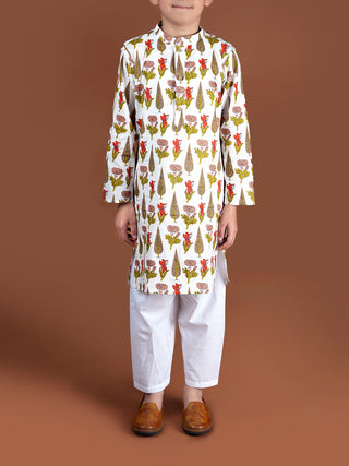 Gulbhag Kurta Set Multi White KALP