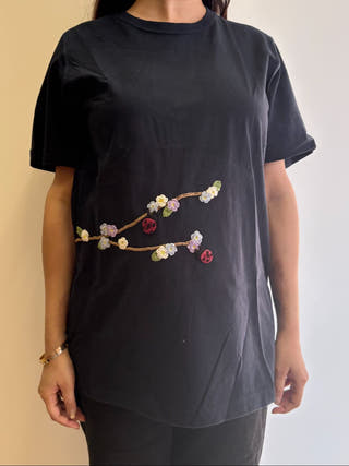 Indigo Serene Stitch T-Shirt