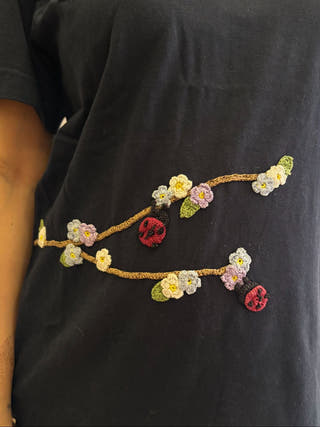 Indigo Serene Stitch T-Shirt