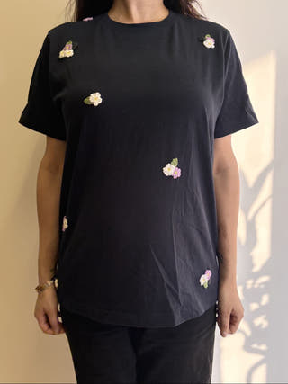 Indigo Floral Field T-Shirt