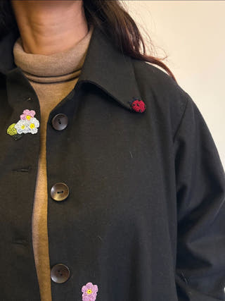 Noir A-Line Woollen Jacket