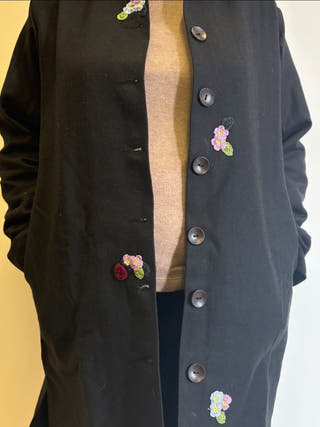 Noir Straight Fit Woollen Jacket