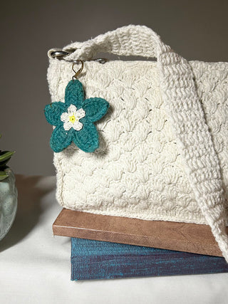 White Crochet Hand Bag Ikriit'm