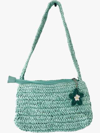 Teal Crochet Hand Bag Ikriit'm