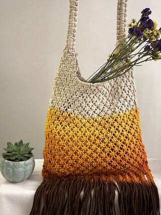 Ombre Macrame Tote Bag Ikriit'm