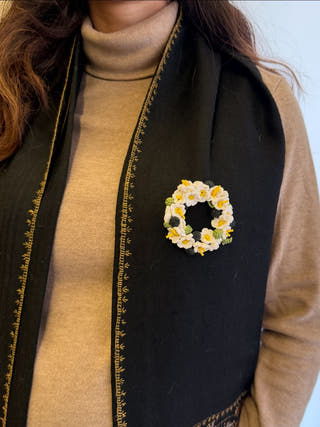 Safed Gul Brooch