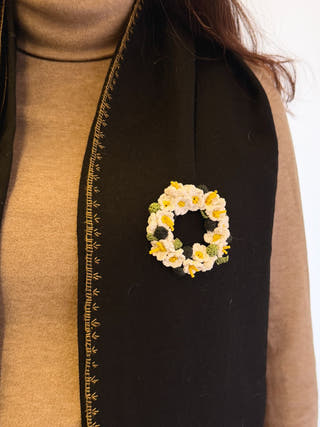 Safed Gul Brooch