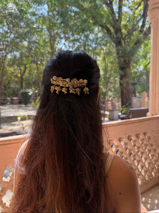 Golden Roses Hair Comb
