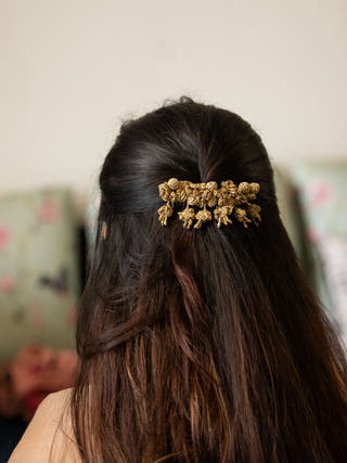Golden Roses Hair Comb