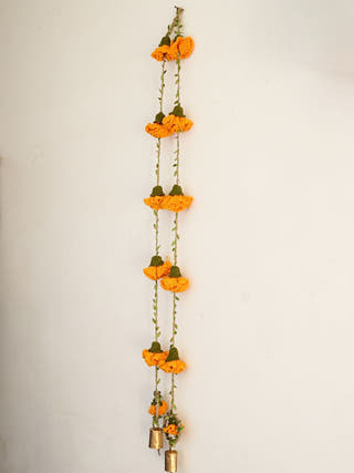 Tangerine Marigold Hangings | Set of 2