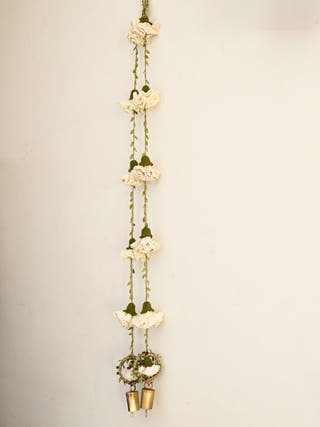 Ecru Marigold Hangings | Set of 2