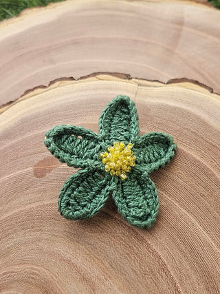 Green Floral Hair Clip Ikriit'm