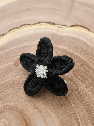 Black Floral Hair Clip Ikriit'm