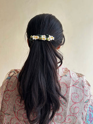 White Daisy Hair Clip Ikriit'm